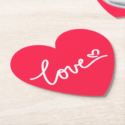 Hart liefde onderzetter bruiloft gunsten (Gekanteld)