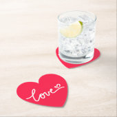 Hart liefde onderzetter bruiloft gunsten (Insitu)