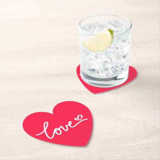 Hart liefde onderzetter bruiloft gunsten (Insitu)