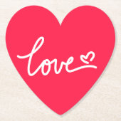 Hart liefde onderzetter bruiloft gunsten (Voorkant)