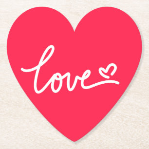 Hart liefde onderzetter bruiloft gunsten