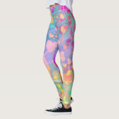 Hart Liefde Patroon Pastel Design Leggings (Links)
