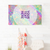 Hart Liefde Patroon Pastel Design Spandoek (Insitu)