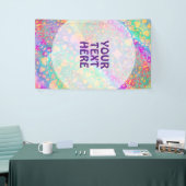 Hart Liefde Patroon Pastel Design Spandoek (Beurs)