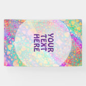 Hart Liefde Patroon Pastel Design Spandoek (Horizontaal)