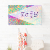 Hart Liefde Patroon Pastel Design Spandoek (Insitu)