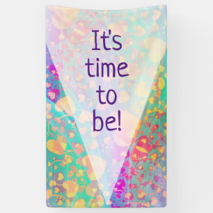 Hart Liefde Patroon Pastel Design Spandoek