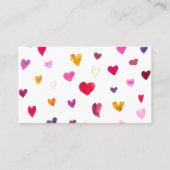 Hart Liefde Pet Sitter Grooming Paw Visitekaartje (Achterkant)