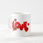💘 Hart Liefde Quote Ontwerp Voor Romantisch Cadea Koffiemok (Voorkant links)