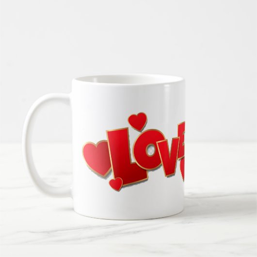 💘 Hart Liefde Quote Ontwerp Voor Romantisch Cadea Koffiemok (Links)
