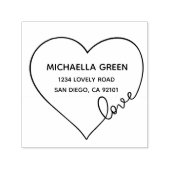 Hart Liefde | Retouradres Rubber Stempel (Design)
