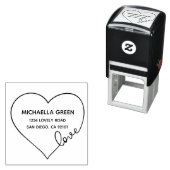 Hart Liefde | Retouradres Stempel van Rubber (In situ)