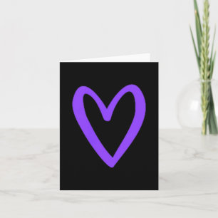 Hart Liefde Retro Vintage Klein Paars Hart Valenti Kaart