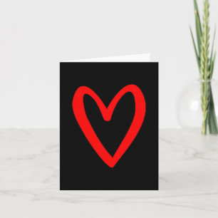 Hart Liefde Retro Vintage Klein Rood Hart Valentij Kaart