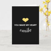 Hart Liefde Romantisch Valentijnsdag Grappig Cadea Kaart (Gele Bloem)