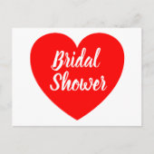 Hart Liefde Rood en Wit Vrijgezellenfeest bruiloft Uitnodiging Briefkaart (Voorkant)