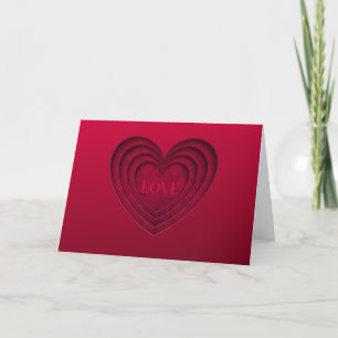 Hart "Liefde" - Rood Feestdagen Kaart