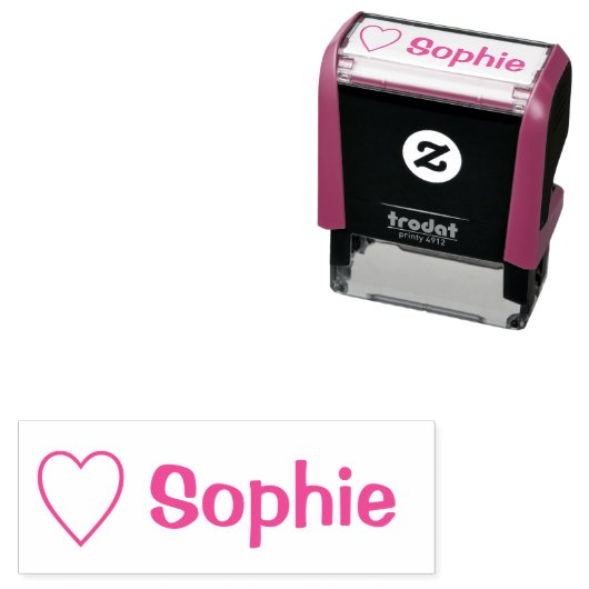 Hart Liefde Sophie (naam) Zelfinktende Stempel (In situ)