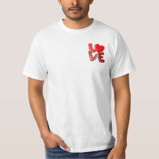 Hart Liefde Tante Buffalo Plaid Luipaard T-shirt