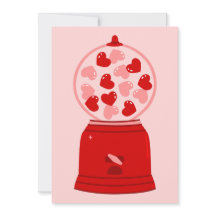 hart liefde valentijns gum machine gomballen