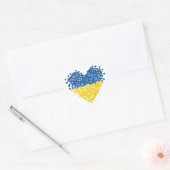 Hart. Liefde voor Oekraine. Oekraïense vlag.  Hart Sticker (Envelop)