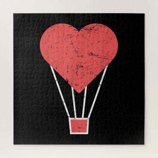 Hart Lieve Heet Luchtballon Legpuzzel (Verticaal)