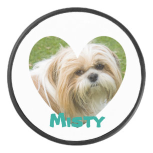 Hart lijst aangepaste foto ontwerp hockey puck