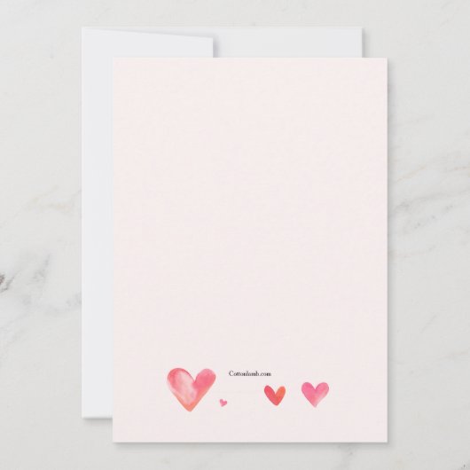 Hart Lijst Foto Verjaardagsuitnodiging Kaart (Achterkant)