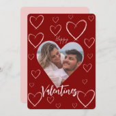 Hart Lijst Happy Valentijnsdag Cadeau Kaart (Voorkant / Achterkant)