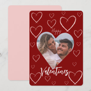 Hart Lijst Happy Valentijnsdag Cadeau Kaart