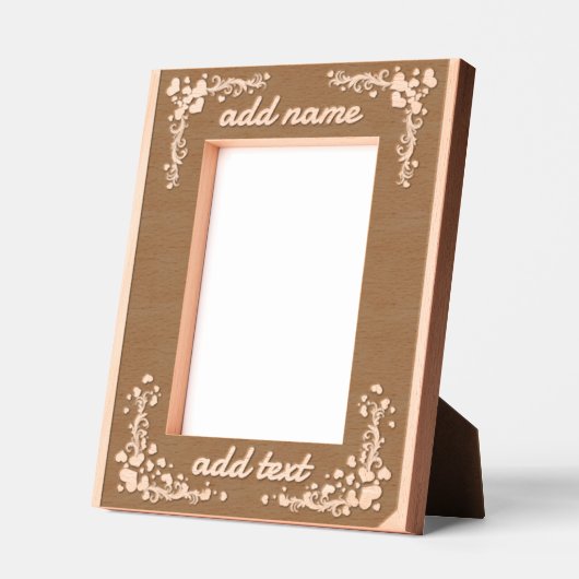 Hart lijst Rand 5x7 Gegraveerde Lijstjes (Links)