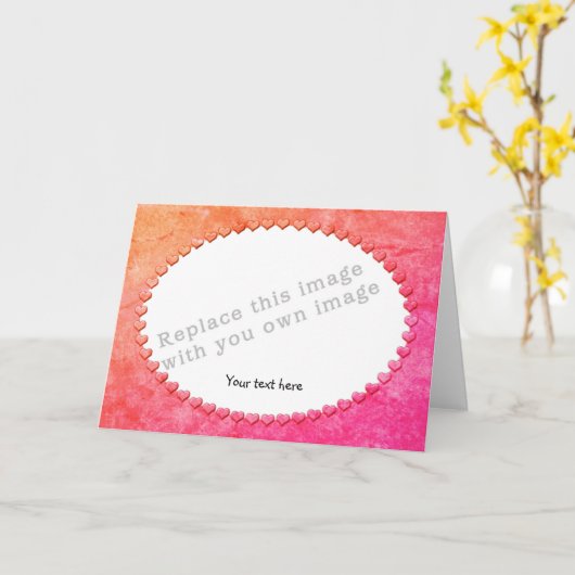 Hart Lijst Sjabloon (Gele Bloem)