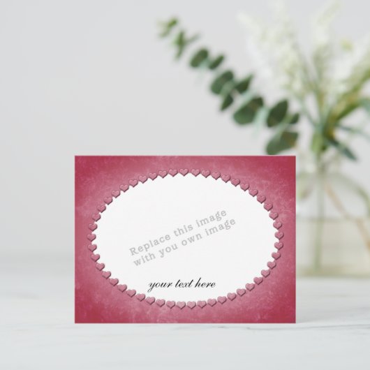 Hart Lijst Sjabloon Briefkaart (Staand voorkant)