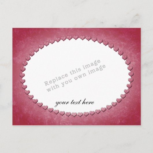 Hart Lijst Sjabloon Briefkaart (Voorkant)