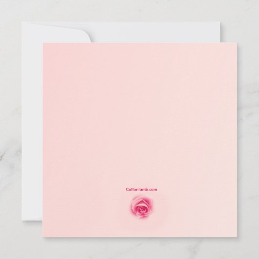 Hart Lijst van Rozen Uitnodiging (Achterkant)