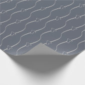 Hart Link, Creme op Fleet Grey Wrapping Paper Cadeaupapier (Hoek)