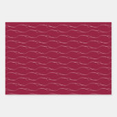 Hart Link Wijn Rood Bruiloft Verloving Inpakpapier Vel (Voorkant 3)