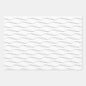 Hart Links, Wit & Donkergrijs Bruiloft Verloving Inpakpapier Vel (Voorkant 3)