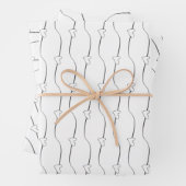 Hart Links, Wit & Donkergrijs Bruiloft Verloving Inpakpapier Vel (In situ)