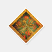 Hart lint rood groen glitters uitziend cadeau ontw servet (Hoek)