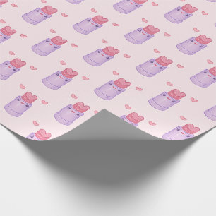 Hart Lipstick Pastel Kawaii  Cadeaupapier