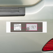 Hart Lock Bruiloft Water Fles Label Bumpersticker (Op auto)