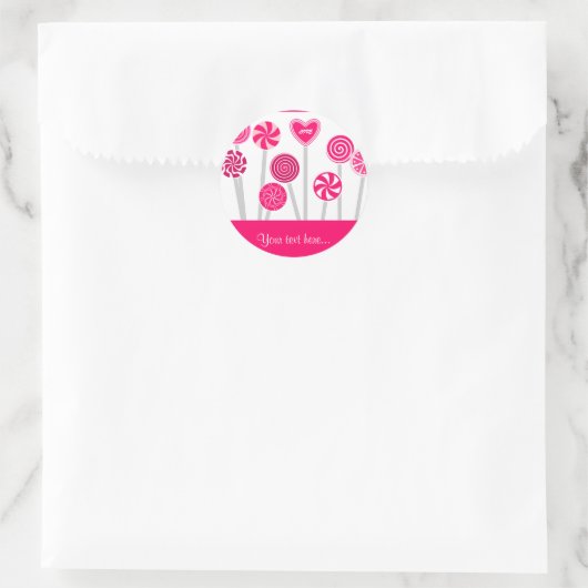 Hart Lollypoppen Ontwerp Sticker (Tas)