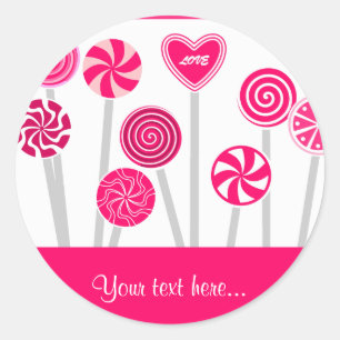 Hart Lollypoppen Ontwerp Sticker