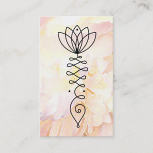 ** Hart Lotus pioenroos Bloem Bloemen Reiki Yoga Visitekaartje