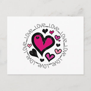 Hart Love Love Briefkaart