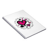 Hart Love Love Love Notitieboek (Rechterzijde)