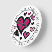 Hart Love Love Love Ronde Klok (Hoek)