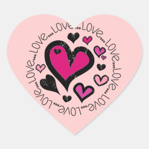 Hart Love Love Love Sticker
