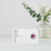 Hart Love Love Love Visitekaartje (Staand voorkant)